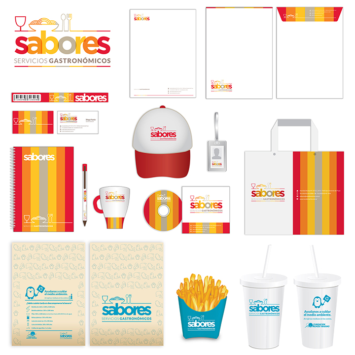 Isologo - papelería - merchandising - materiales productos